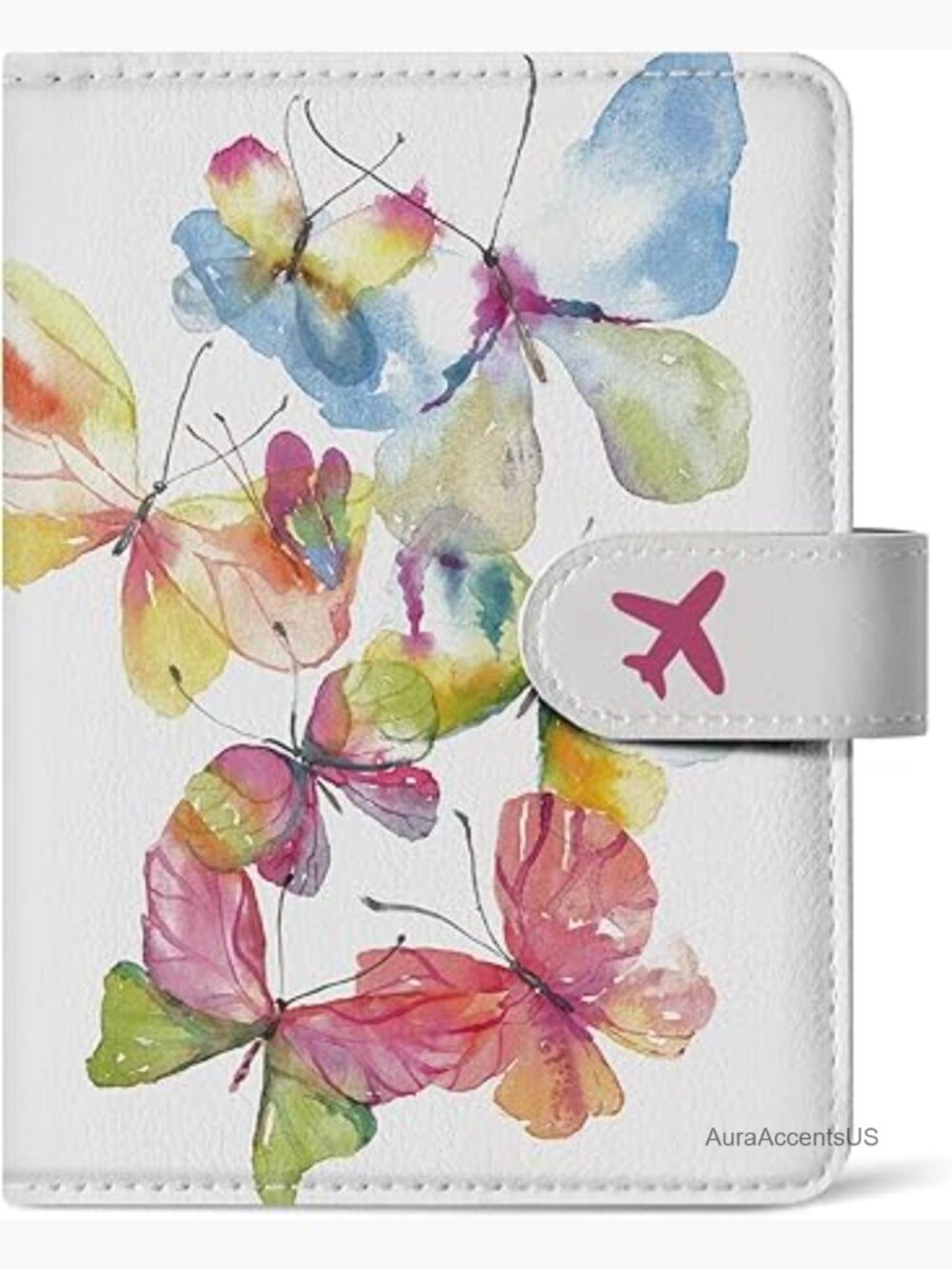 RFID Blocking Passport Holder with Magnetic Closure, Leather Travel Wallet,